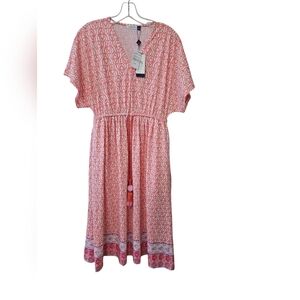 Nwt Cabana Life UPF 50 tasseled dress S